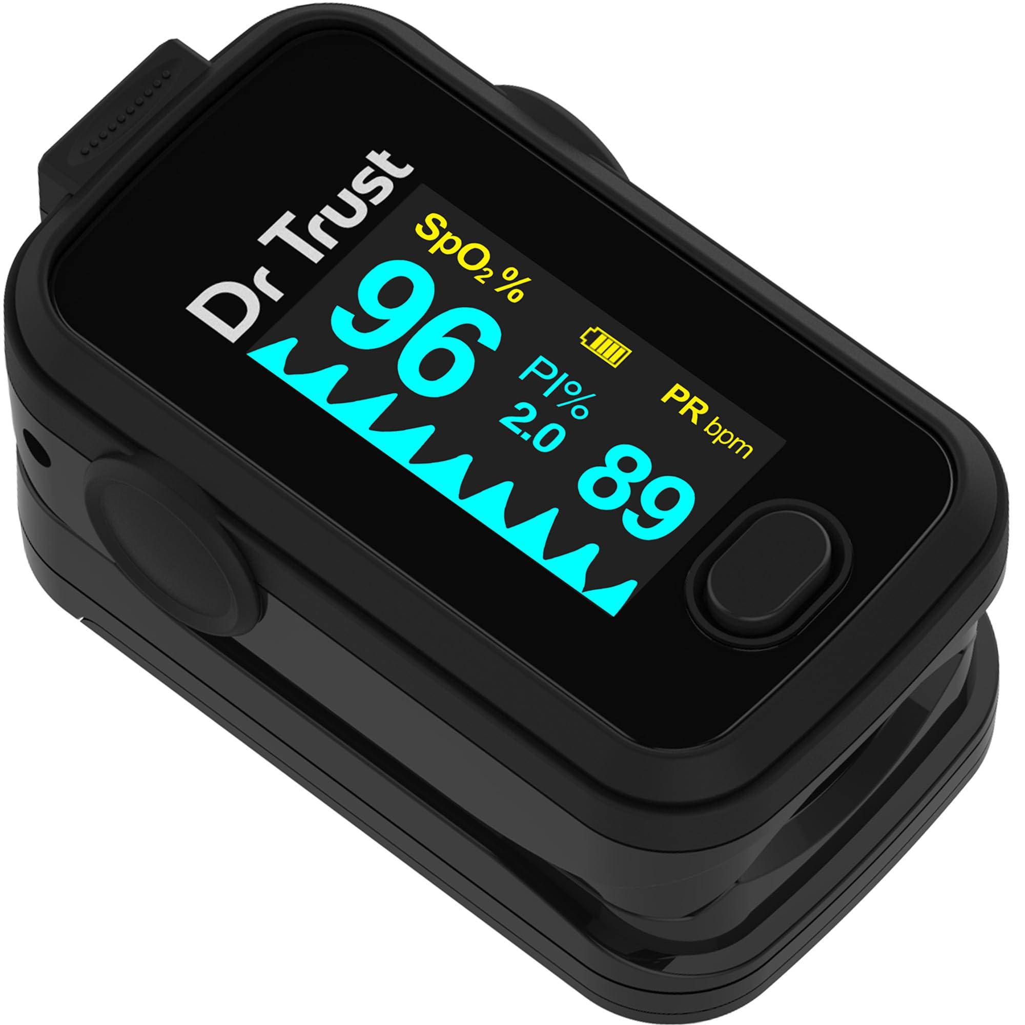 Dr Trust Dr Trust Signature Series Finger Tip Pulse Oximeter With Audio Visual Alarm (Midnight Black)