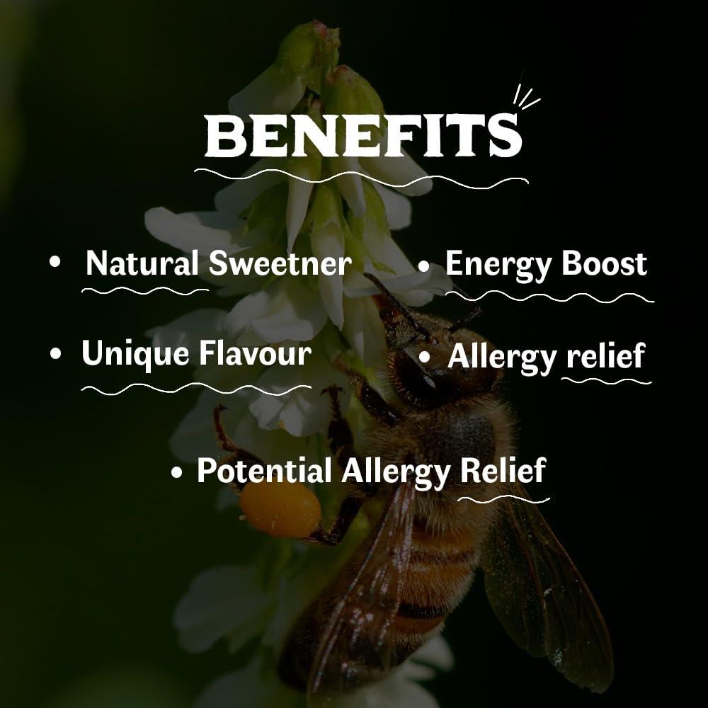 Vediko Origins Vediko Origins Farm Fresh Raw Forest Honey (1Kg) | 100% Pure And Natural Unprocessed Single Origin Basil Honey | Respiratory Booster | Chemical Free, No Sugar, No Adulteration