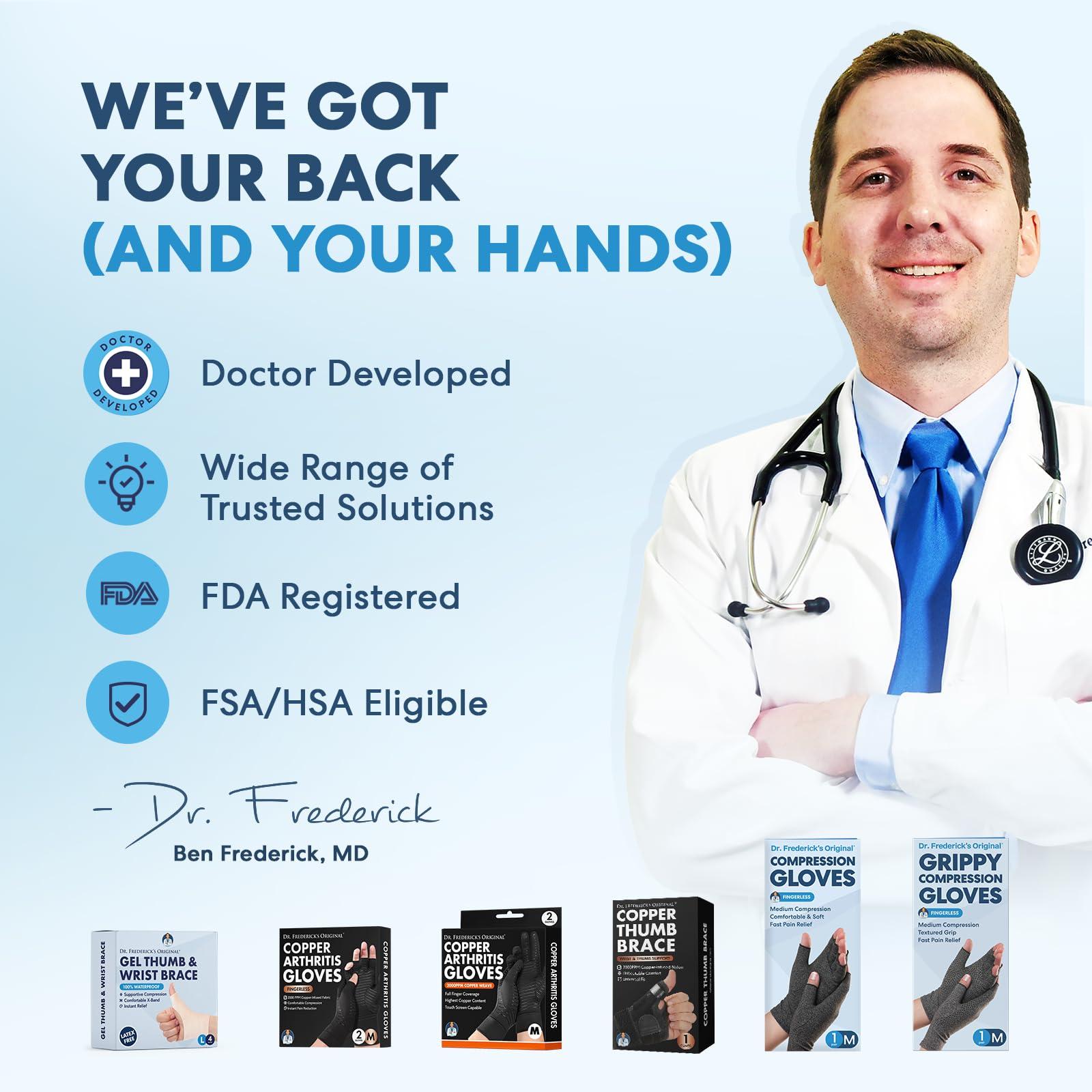 Dr. Frederick\'s Original Dr. Frederick\'s Original Trigger Finger Splint - 2 Pieces - Doctor-Developed Design Fits Index Finger - Middle Finger - Ring Finger