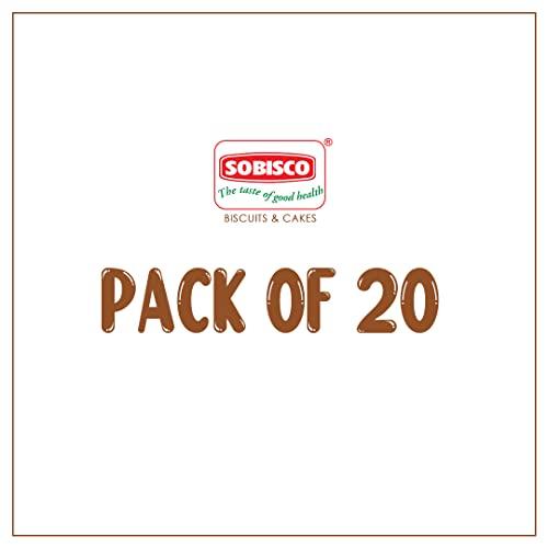 SOBISCO the taste of good health SOBISCO Lemon Puff Sandwich Cream Biscuits Tasty Healthy and Cholesterol Free (125g) (Pack of 20)