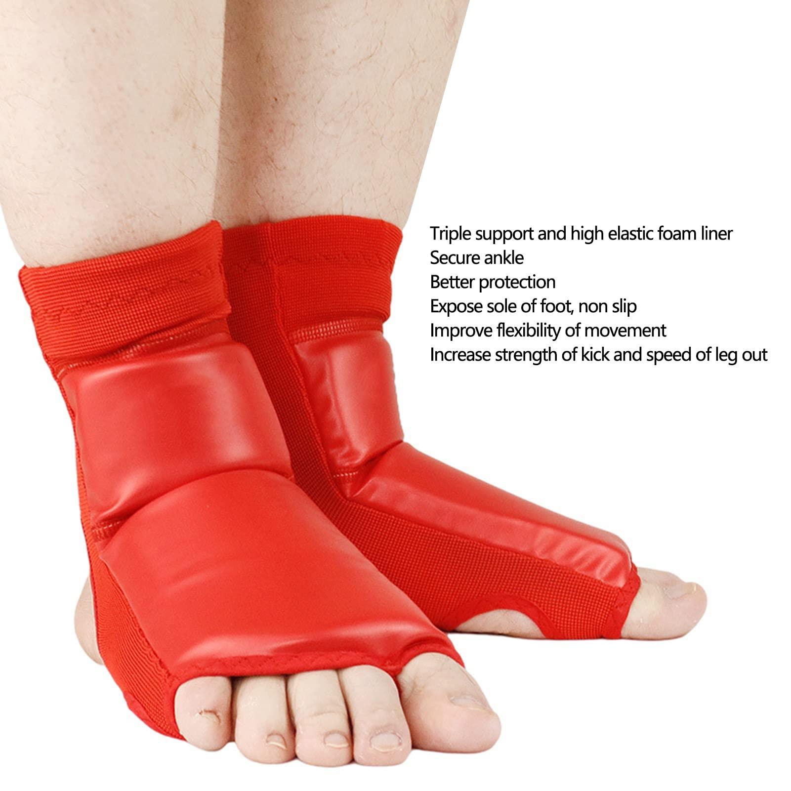 LJCM Boxing Foot Protector, Flexible Taekwondo Foot Gear Non Slip High Elastic Foam Liner for Adult for Secure Ankle (XL)