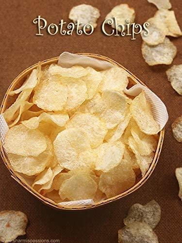 Gattani Natural's Gattani Natural's Potata Chips | Raw Aloo Farali Potato Chips | Aloo Wayfers Raw Dry Potato Fryums | Ready to Fry Potato Chips for Snacks and Farahal | Homemade Dry Kacchi Potato Chips (800 Gm)