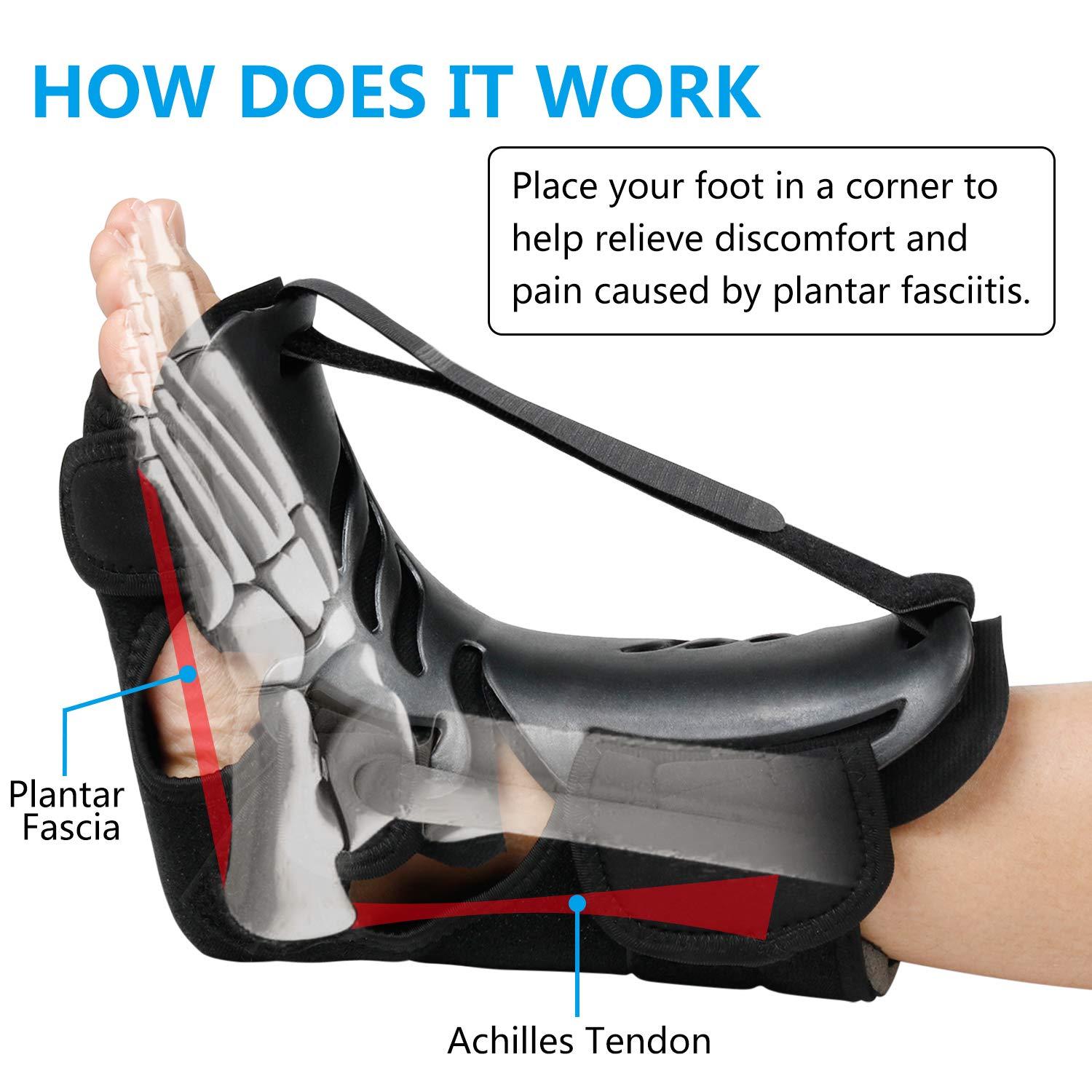 OneBrace OneBrace Plantar Fasciitis Night Splint - Adjustable Dorsal Night Splint for Plantar Fasciitis - Pain Relief Heel Pain, Achilles Tendinitis and Foot Drop
