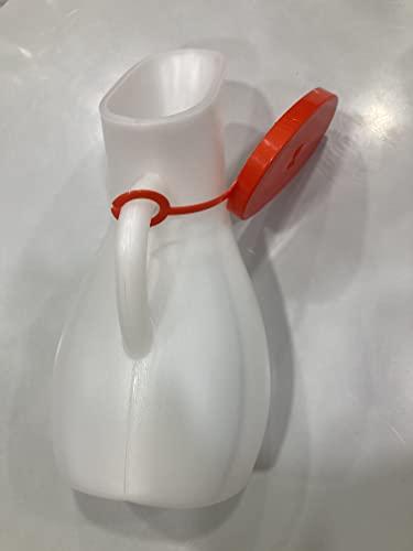 TAN45 Tan45 Urine Pot for Women in Bed Patient, Female Urinal Collector With Lid, Pack Of 2 (800 ml)