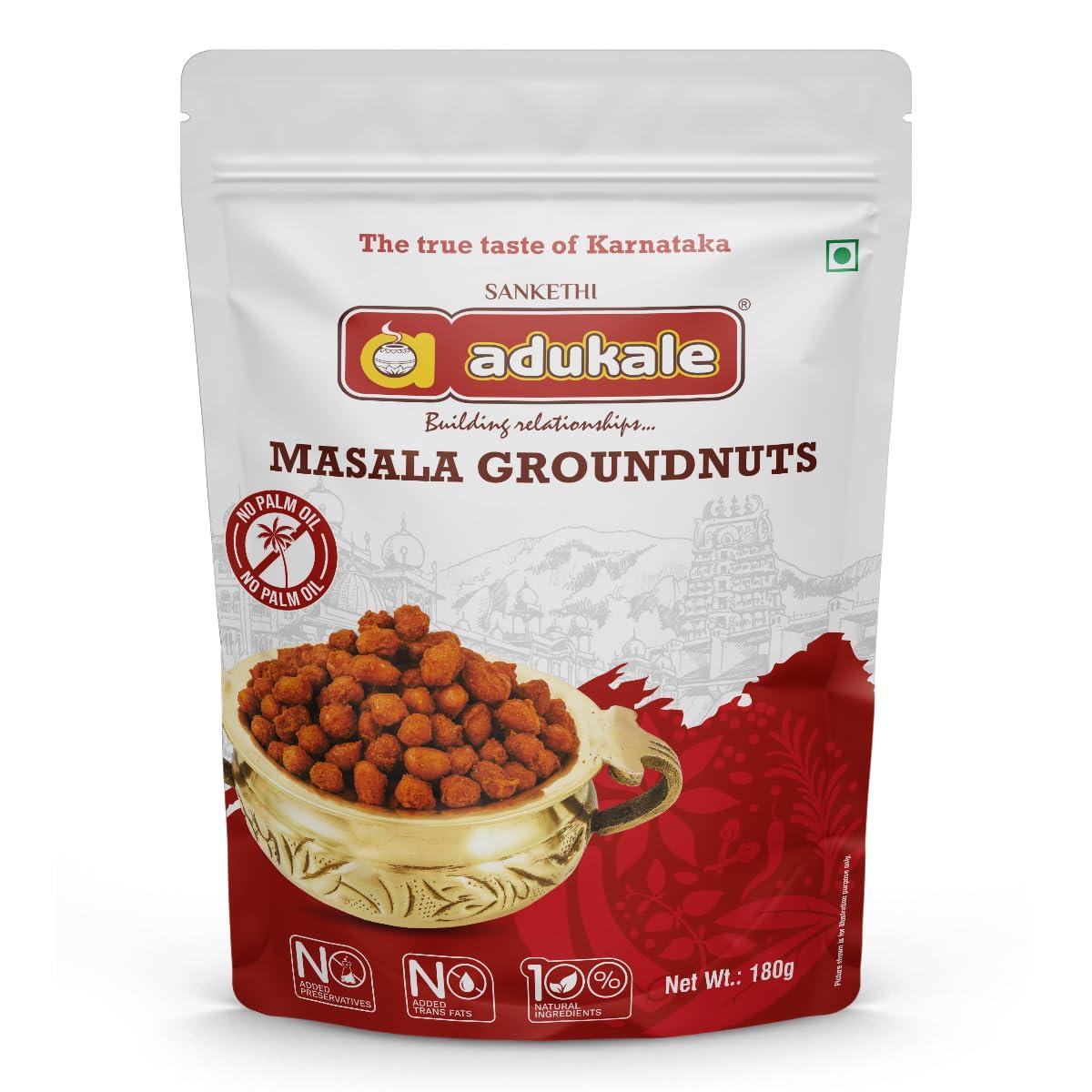 Adukale Adukale Masala Groundnuts | No Palm Oil | 180g Pack