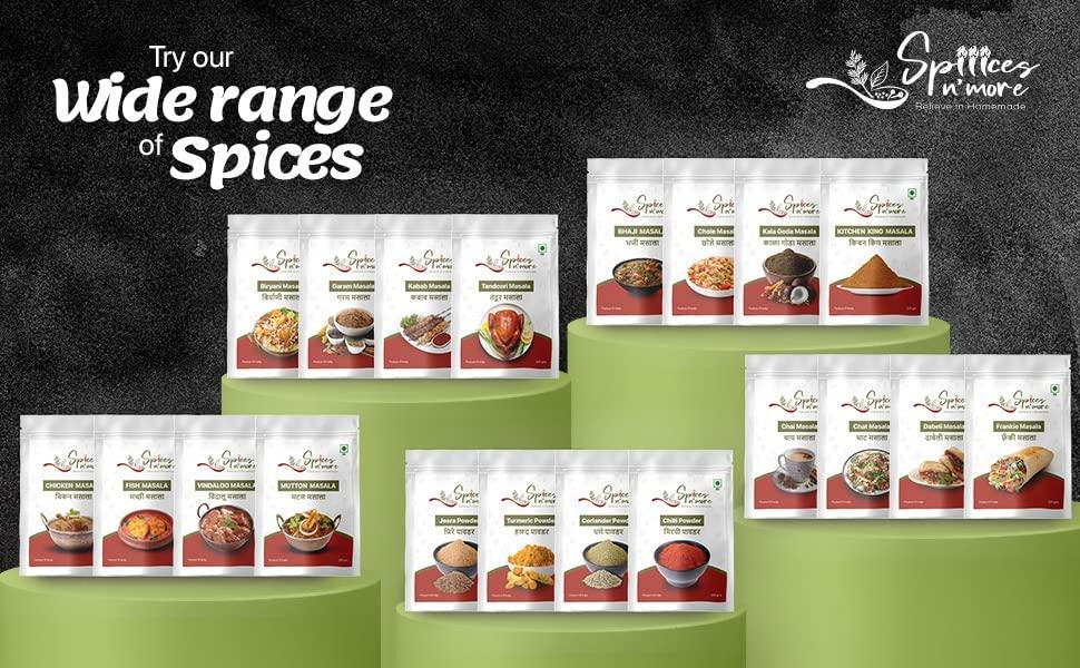 Spices n More Spices n More Malvani Masala For Cooking Delicious Dish with Natural Aroma & Authentic Taste Rich in Flavor, Naturally Processed and No Preservatives (500 gm)