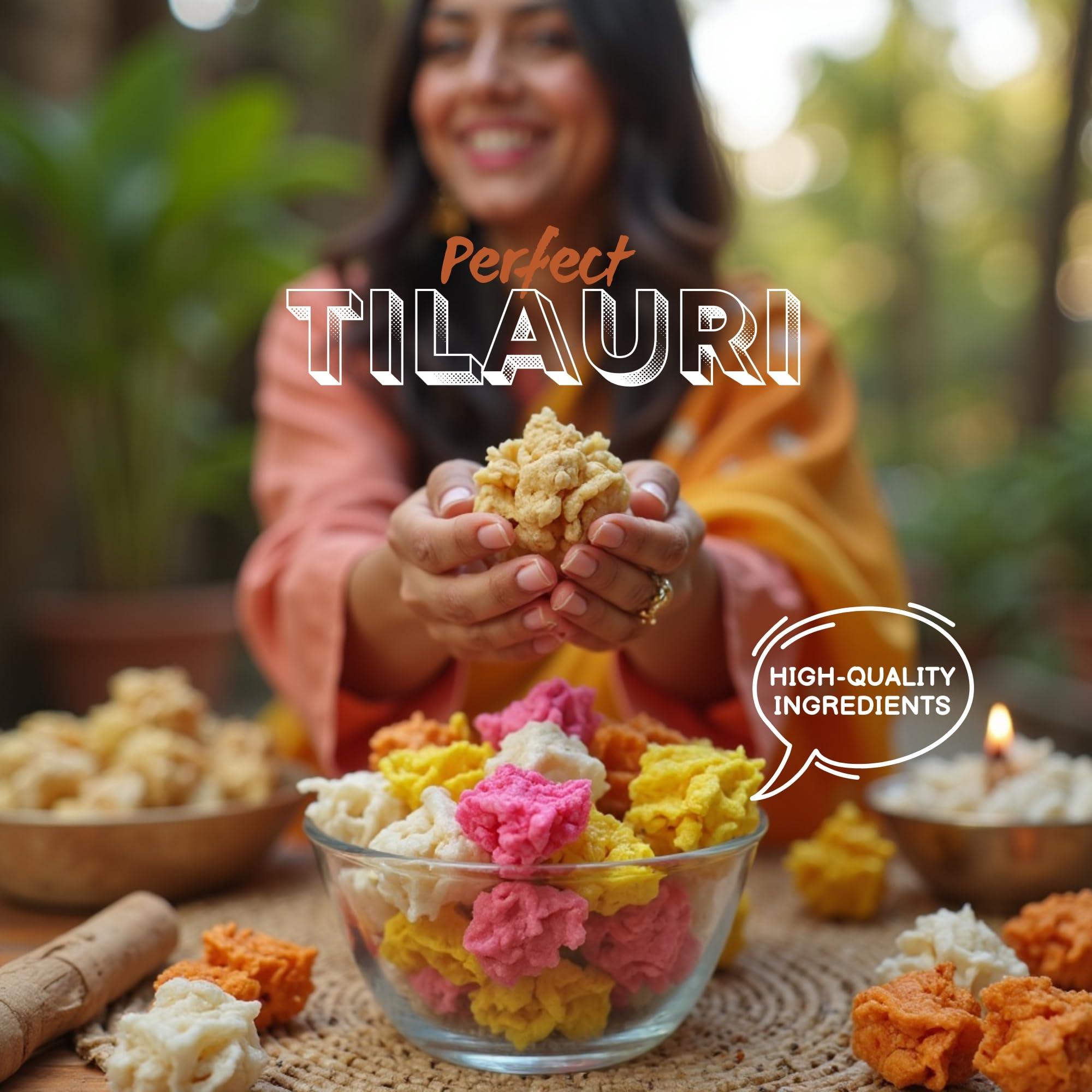 Savita Kitchen - The Taste of Bihar Savita Kitchen - The Taste of Bihar Mix Colour Tilori Papad By Savita Kitchen|Crispy, Crunchy & Tasty Colorful Chawal Papad|Bihari Rice Tilori Papad With Ingredients Alternate Of Snacks (600 G)