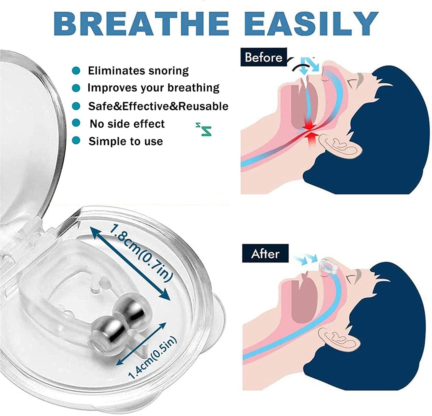 Laxit Laxit Anti Snoring Device, Snore Free Nose Clip, Snoring Solution, Relieve Snore, Sleeping Aid Devices for Ease Breathing, Silicone Magnetic Nose Clip For Men Women Relieves Nasal Better Breath (1)