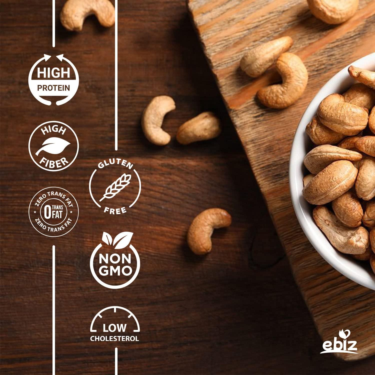 EBIZ eBiz 100% Natural Premium 500g Whole Cashews | Whole Crunchy Cashew | Premium Kaju nuts | Nutritious & Delicious | Dry Fruits Nuts | Source of Minerals & Vitamins (500 g)