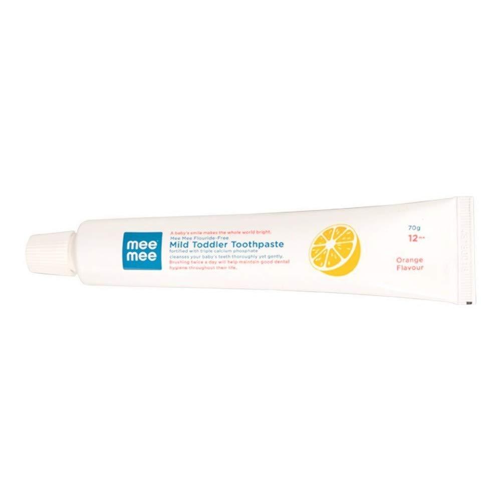 Mee Mee Mee Mee Fluoride Free Orange Flavor Toothpaste, 70g (Pack of 3)