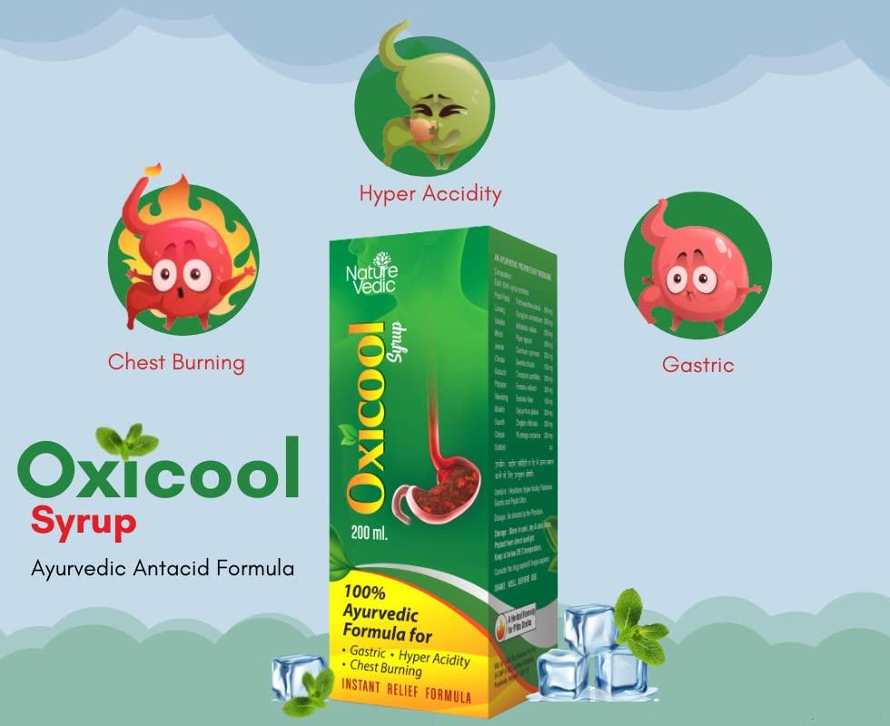 Nature Vedic Nature Vedic Oxicool Ayurvedic Syrup For Digestive Health, Gas & Acidity | 200ml Each (Pack of 2)