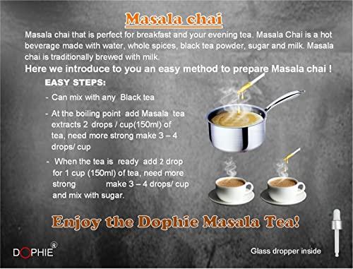 Dophie Dophie Orange Chai all spices Chai Masala extract-1, Garlic Chai Masala drops -1 / Magical taste and aroma with tea masala, More flavour than chai masala powder (Combo Pack)