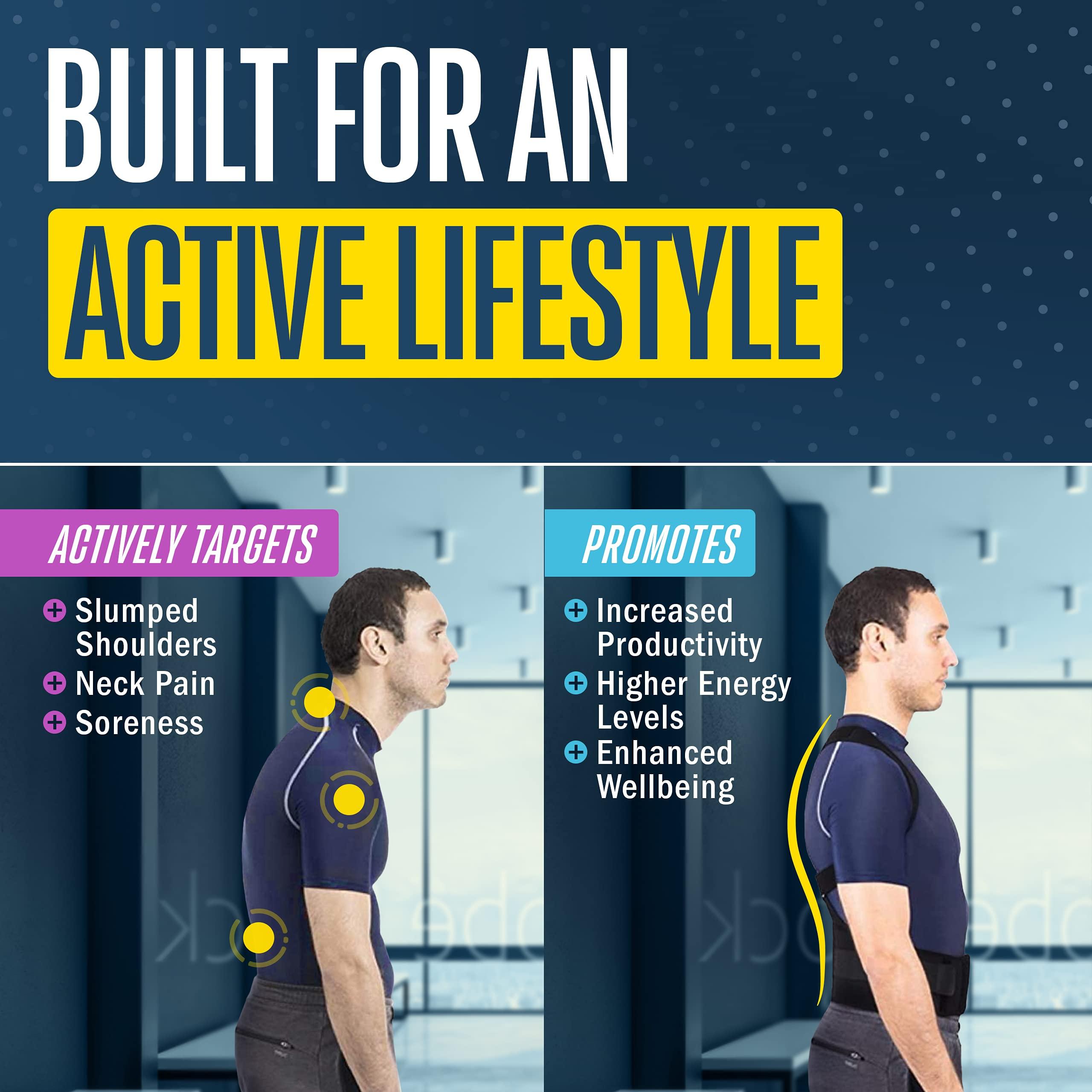 FlexGuard Support FlexGuard Posture Corrector for Women and Men - Back Brace for Posture, Adjustable Back Support Straightener Shoulder Posture Support for Pain Relief, Body Correction, X-Large (Pack of 1)