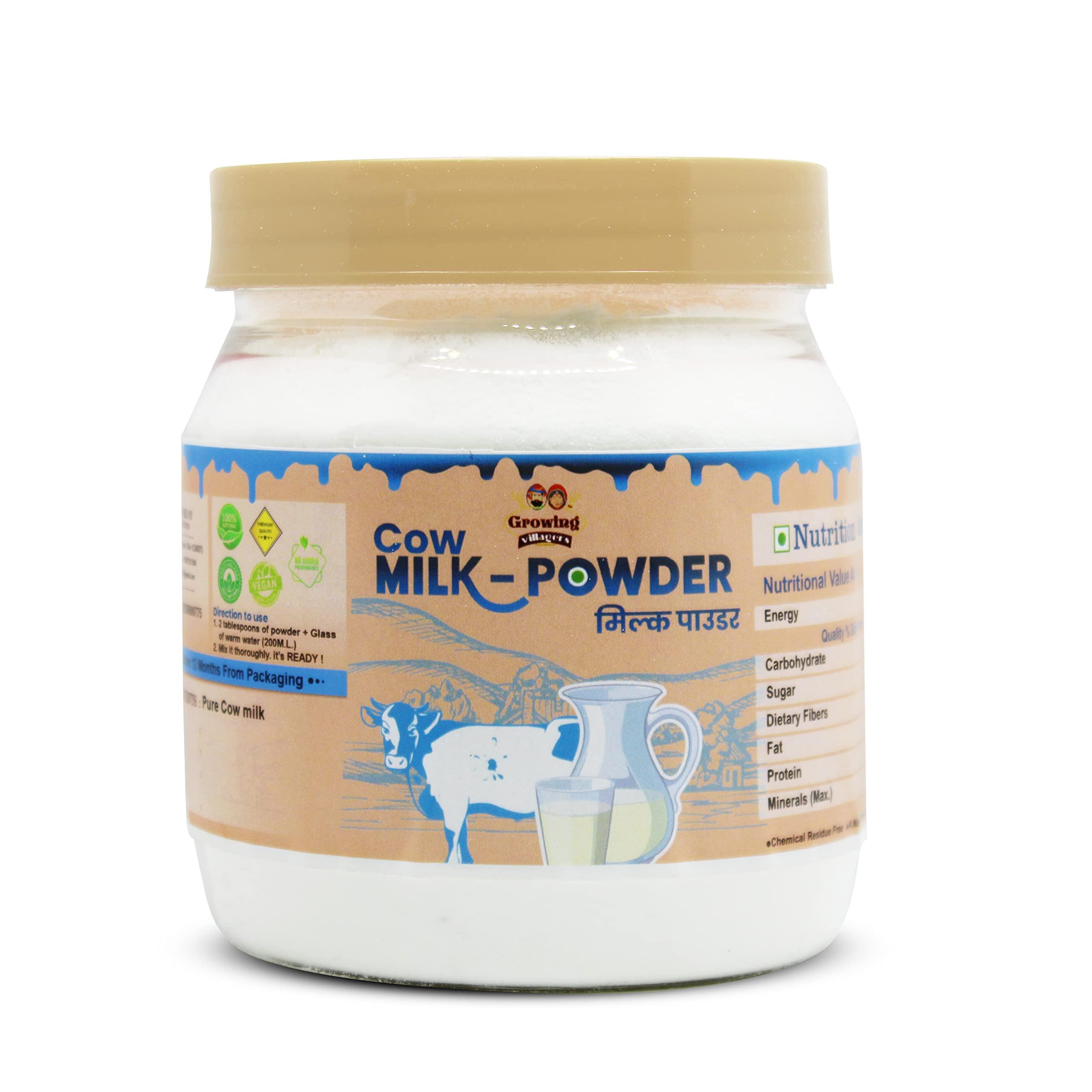 Growing Villagers Growing Villagers Natural Cow Milk Powder | Whole Milk Cream Freeze Dried Organic Grass Fed A2 Cow Milk Powder | Multipurpose Use | No Additives No Preservatives | 150 Grams