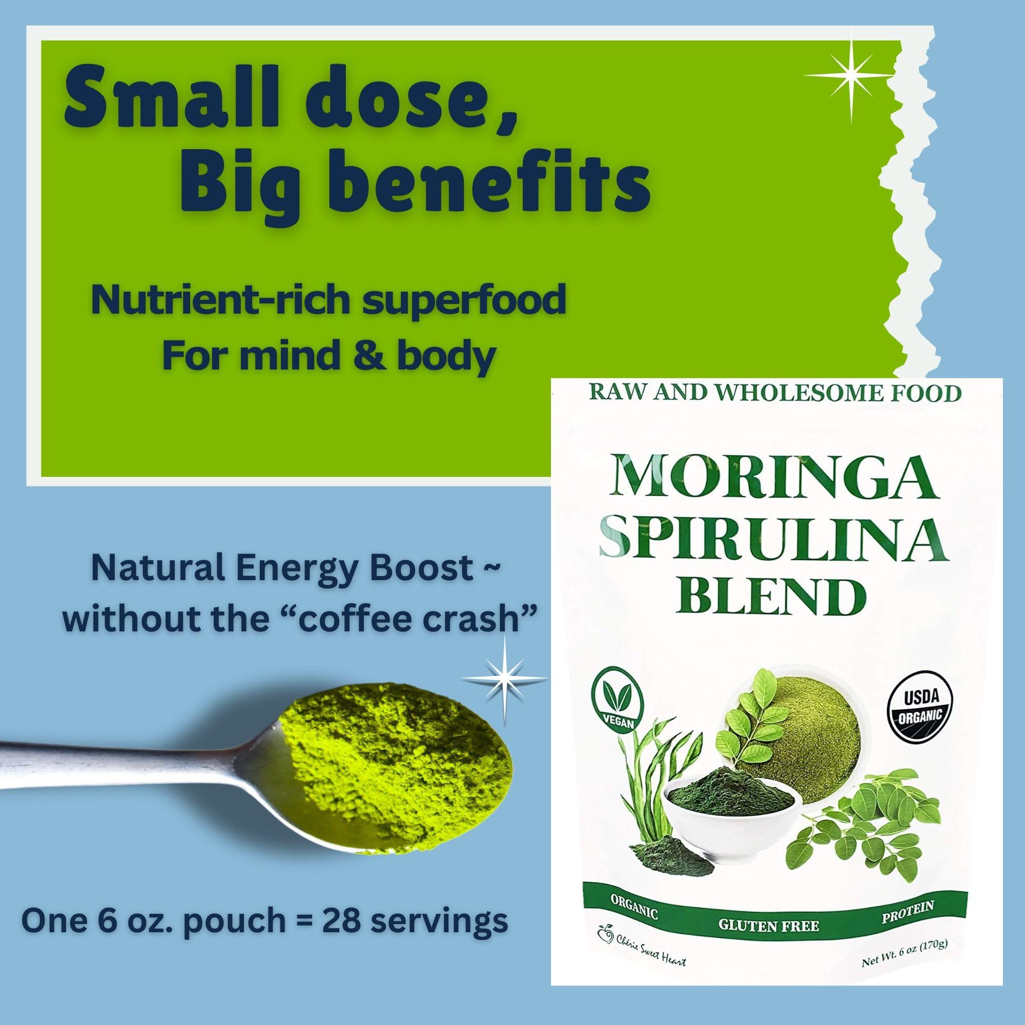 Chrie Sweet Heart Cherie Sweet Heart Organic Moringa and Spirulina Blend (6 Ounces)