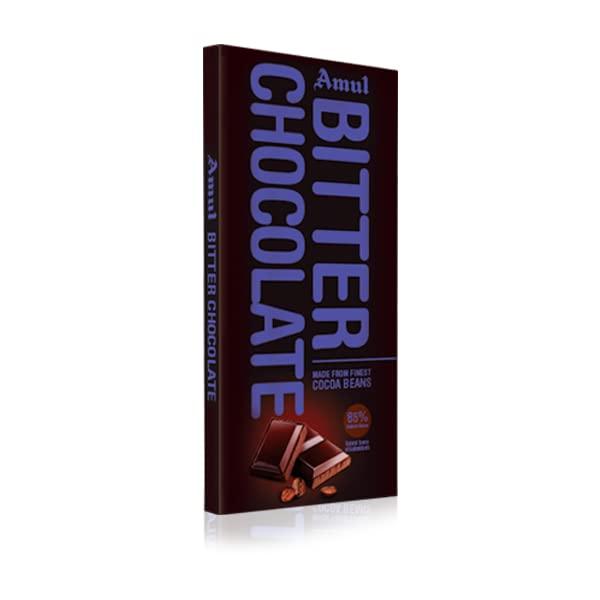 Amul Amul Bitter 75% Chocolate, 125Gm. (Pack of 2)