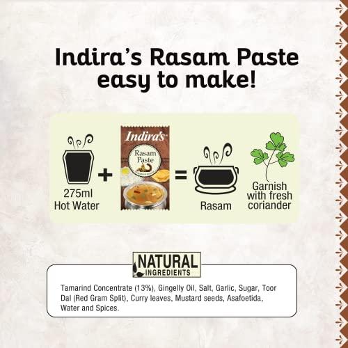 INDIRA Indira’s Instant Tamarind Rasam Paste, More Flavourful Than Rasam Powder Masala Mix, Ready to Eat Rasam, No Need for Cooking - Just Add Hot Water (50gX9)