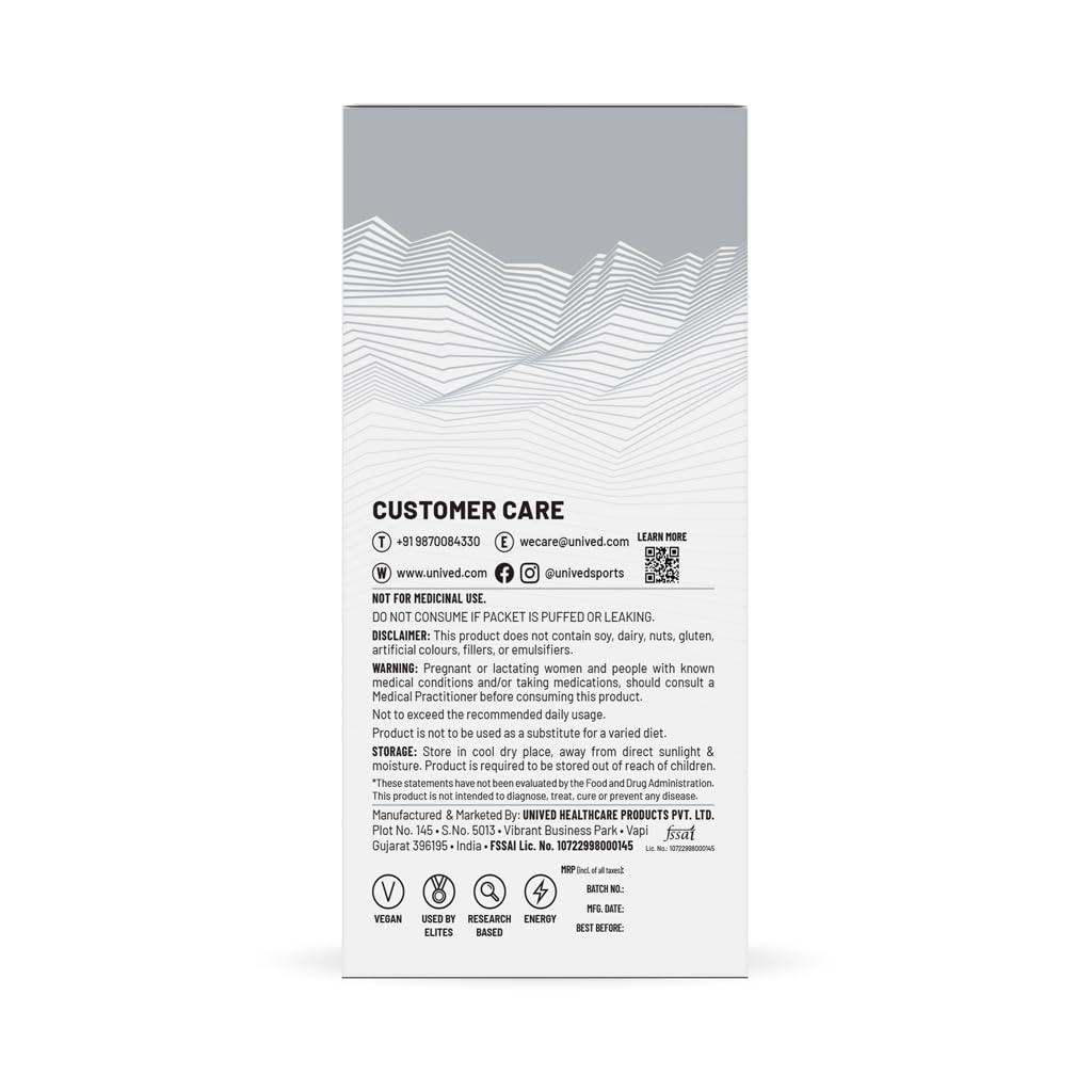Unived Unived Gel 100 - Vegan Energy Gel for Endurance Athletes Runners & Cyclists - 100kcal - Espresso Cappuccino - 100mg Caffeine - Pack of 6