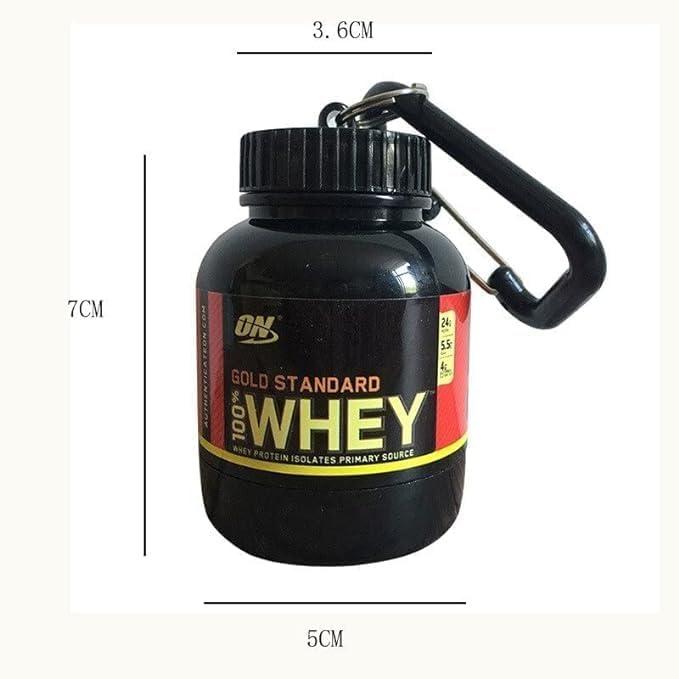 serveuttam Serveuttam Whey Protein Powder Container Keychain - Easy to Carry Protein Powder in Gym | Portable Funnel Supplement Powder (1)