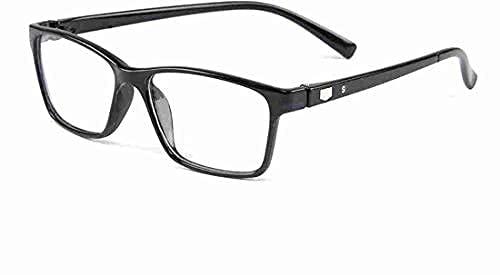 FWO FWO Progressive Reading Glasses For Men Women 1.00 1.25 1.50 1.75 2.00 2.25 2.50 2.75 3.00 Uv Protection Black Full Frame (Distance Plano/Reading +1.00)