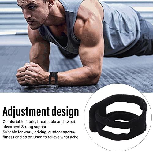 Kufoo Yoga Wrist Band, Strong Support Breathable Sports Wrist Strap Comfortable Relieve Ache Multi Purpose for Driving (Black)