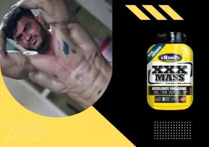 CHAMPS NUTRITION CHAMPS NUTRITION XXX MASS 1.8 kg (4 lbs) Weight Gainers/Mass Gainers (1.8 kg) (Vanilla)