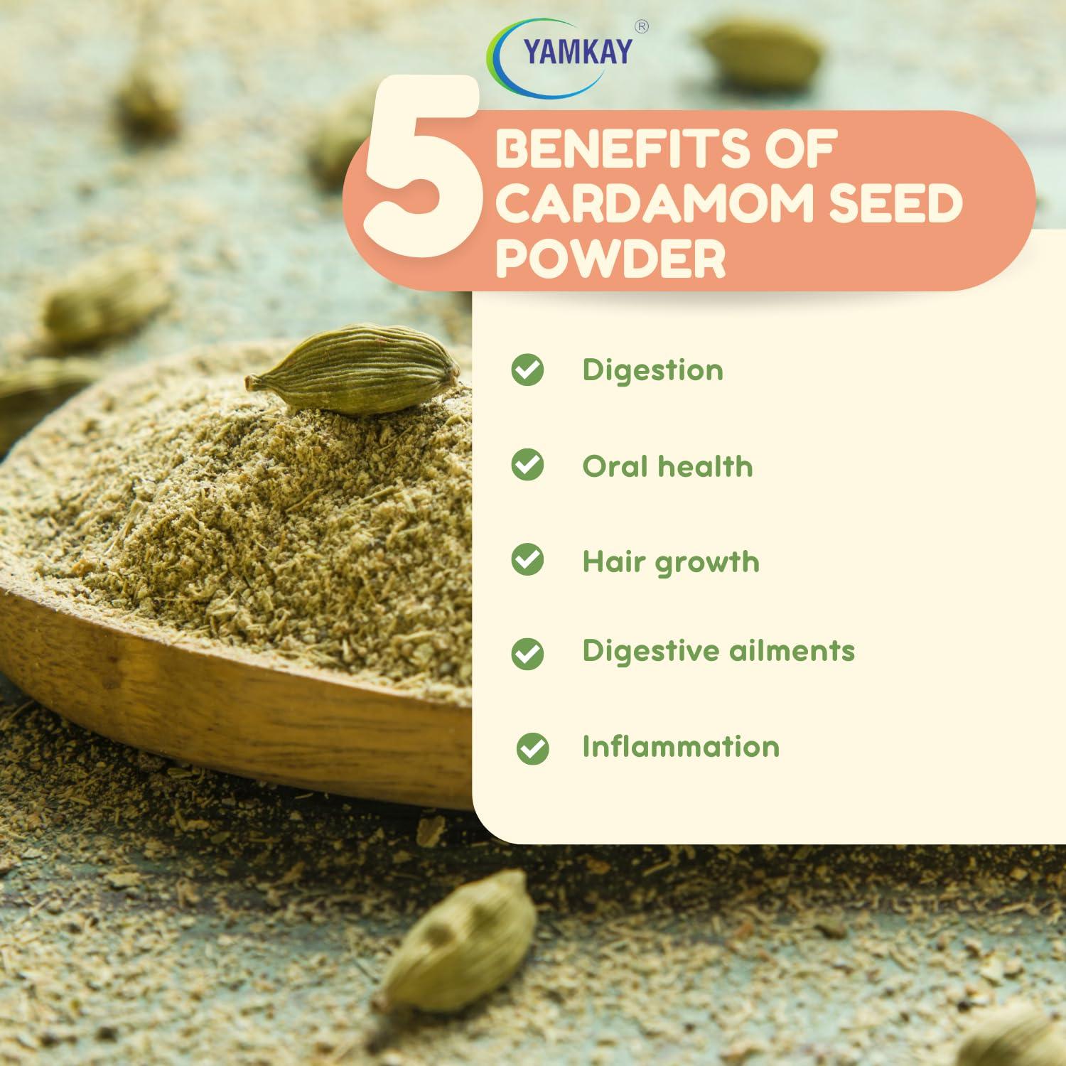 YAMKAY YAMKAY Green Cardamom Seed | Elaichi | Elakka Podi | Yelakki Hittu | Elakka Podi | Elaichi No Lot | Velchi Powder | Elaichi Guara | Elakki Powder 100gm Pack of 1