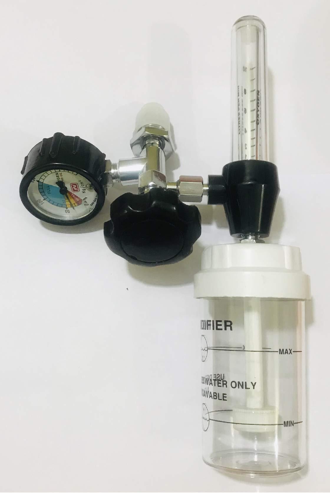 meditech Meditech Oxygen flow meter with humidifier bottle and fine adjustment valve