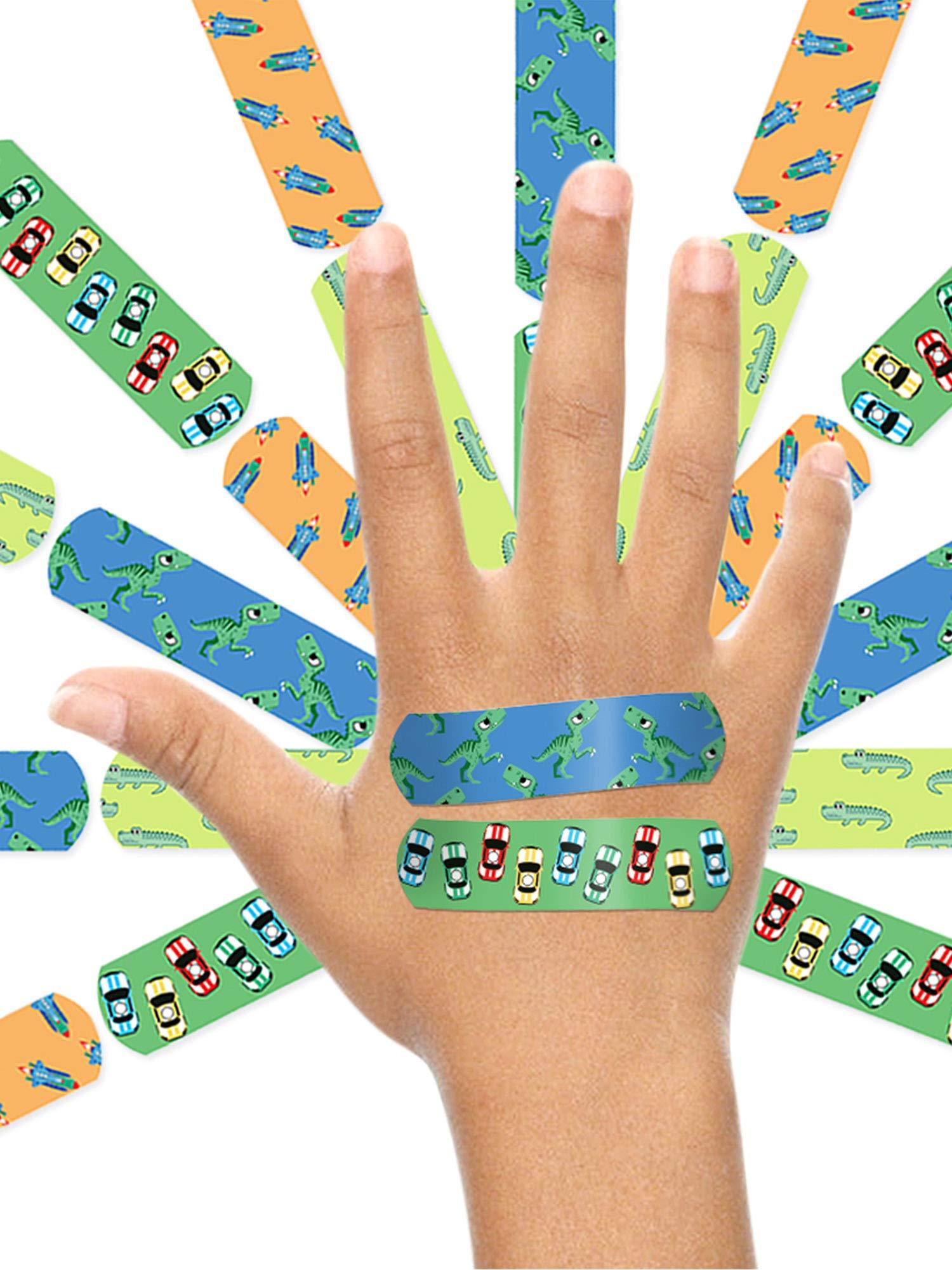 AYA PAPAYA Aya Papaya Ouchie Monster Print Mosquito Repellent Patches (24 Patches) & Ouchie Non-Toxic Printed Bandages - Blue (20 Strips)