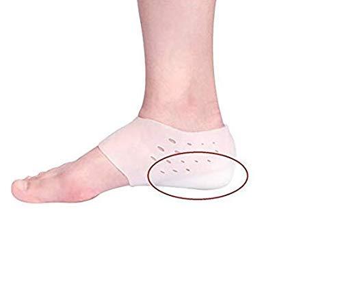 Klever Zone Klever Zone 1 Pair Invisible Height Lift Heel Pad Sock Liners Silicone Gel Inserts Socks Increase Insole Pain Relieve for Women Men