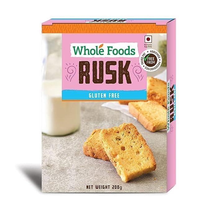 Whole Foods Whole Foods Gluten Free Cake Rusk 200 Gm | Contains Egg I Best Rusk in Category