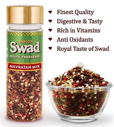 PANJON SWAD Panjon Swad Navratan Mix Mukhwas (Pack Of 2 X 140 Grams) | Digestive Mouth Freshener | Hygienically Packed Traditional Pachak | Tasty Mouthfresheners | After-Meal Snack | Dry Mukhwas.