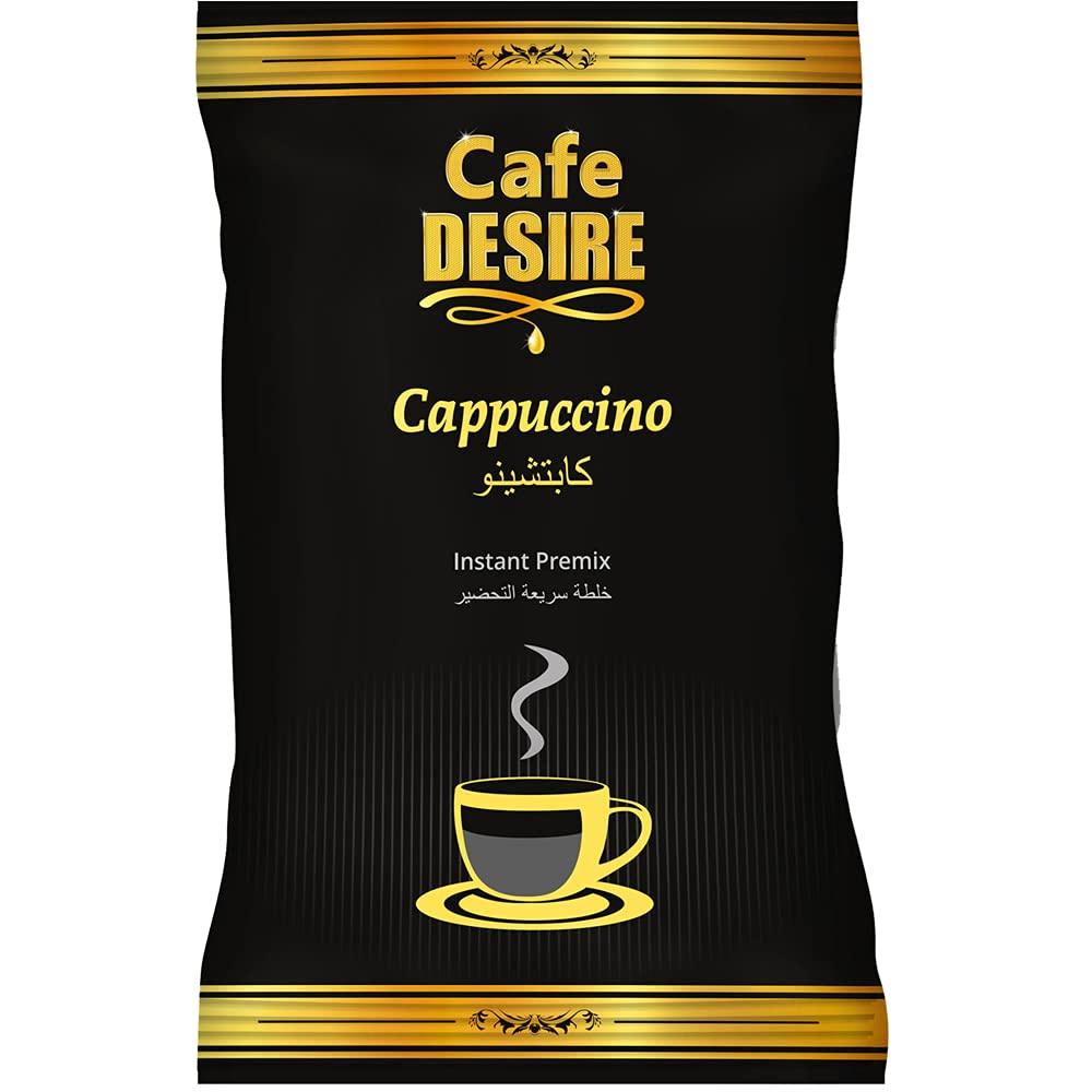 Cafe DESIRE I DRINK SUCCESS Cafe DESIRE I DRINK SUCCESS Cappuccino Premix (1Kg) | Makes 80 Cups | 3 in 1 | Milk not required | For Manual Use - Just add Hot Water | Suitable for all Vending Machines | Vanilla Flavoured