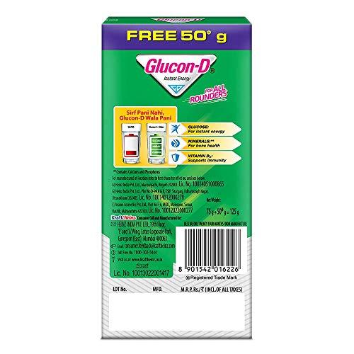 Glucon-D Glucon-D, Glucose Based Beverage Mix - 125 g (75g + 50g Free) Carton