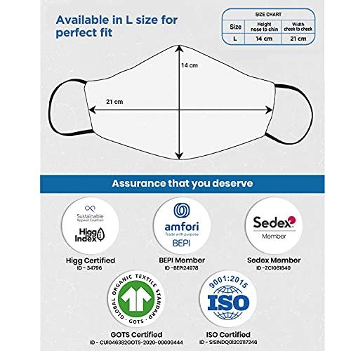 MASQ MASQ By Q-One Devil-Combo Breathable Protective Reusable Washable Masks, Anti-Bacterial (BFE>99%) 4 Layer Embroidered, Fashionable Cotton Cloth Face Mask for Men and boys with Ear Adjusters