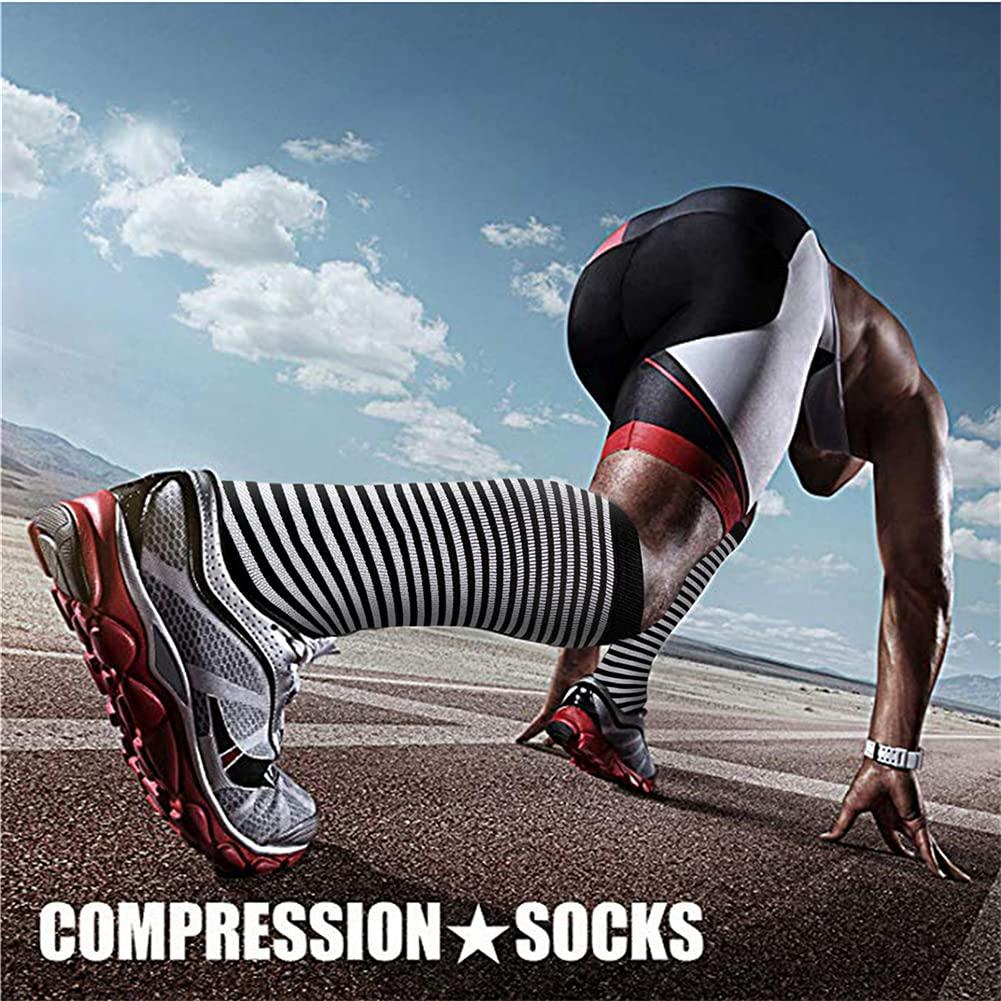 CHARMKING CHARMKING Compression Socks (3 Pairs) 15-20 mmHg is Best Athletic & Medical for Men & Women, Running, Flight, Travel, Nurses, Edema - Boost Performance, Blood Circulation & Recovery (L/XL,Assorted 30)