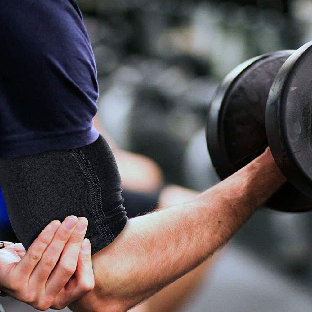 Luwint Luwint Compression Upper Arm Sleeve Biceps/Triceps Tendon Brace Support for Workouts, Cycling, Running, Basketball, Volleyball, 1 Pair (XL)