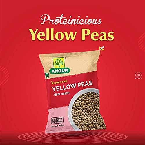 ANGUR Angur Yellow Peas 500g | Pack of 2 | Peele matar, Matar Dal - 1Kg