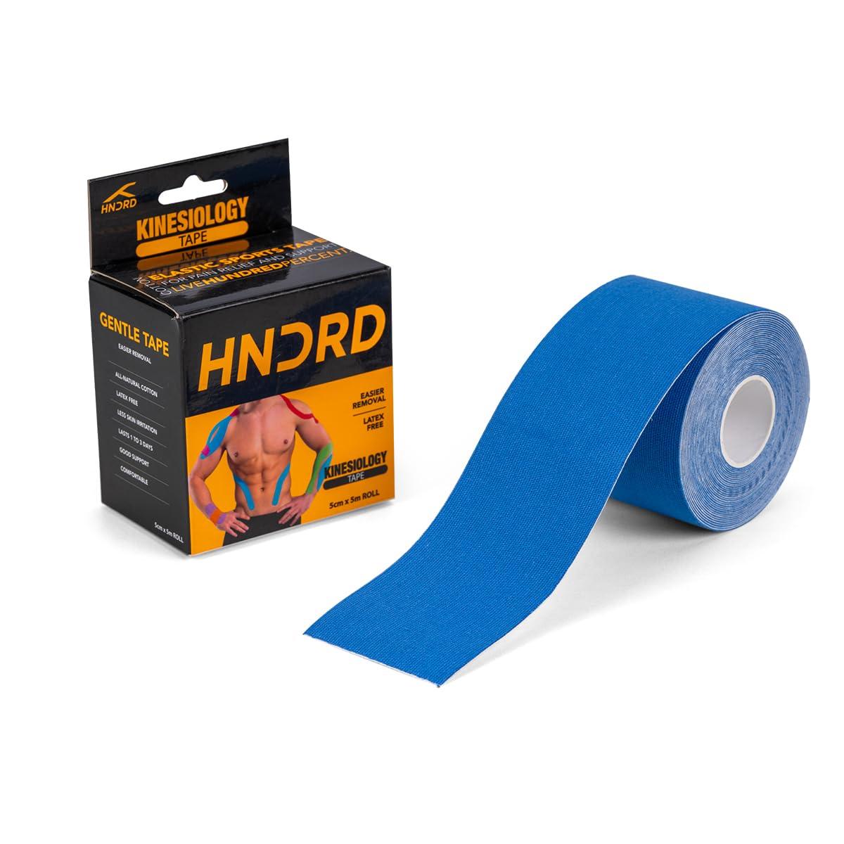 Hundred Hundred KT Tape | 5 Meters | Muscle Soreness & Pain Relief | Boosted Performance, Circulation and Body Awareness | Future Injury Prevention (Dark Blue)