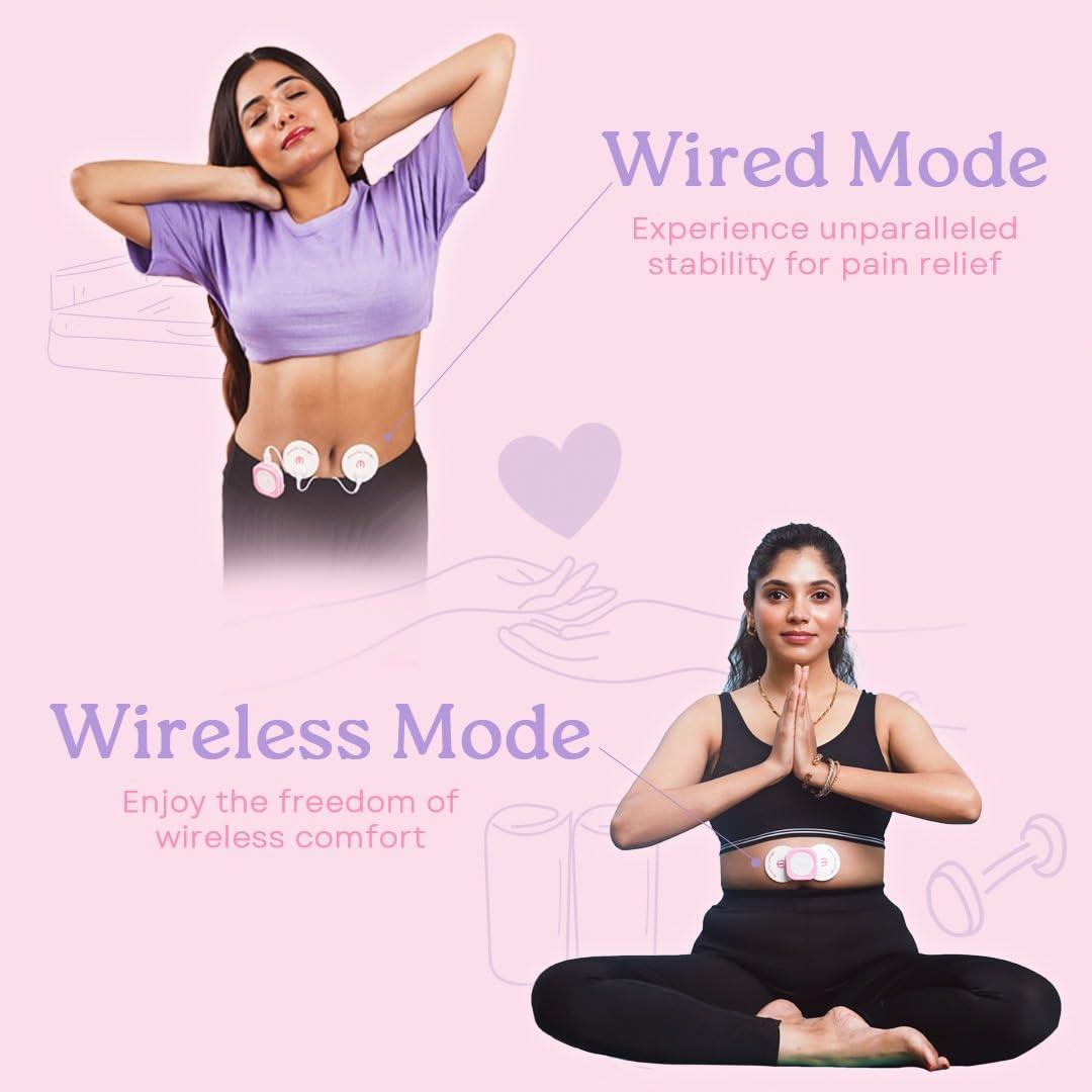 Matri Matri Period Pain Relief Device - Advanced TENS Technology for Instant Menstrual Pain Relief, Wearable & Drug-Free Cramp Relief, Rechargeable & Non-Invasive, Portable Solution for Womens Comfort, 18-Month Warranty, As Seen on Shark Tank