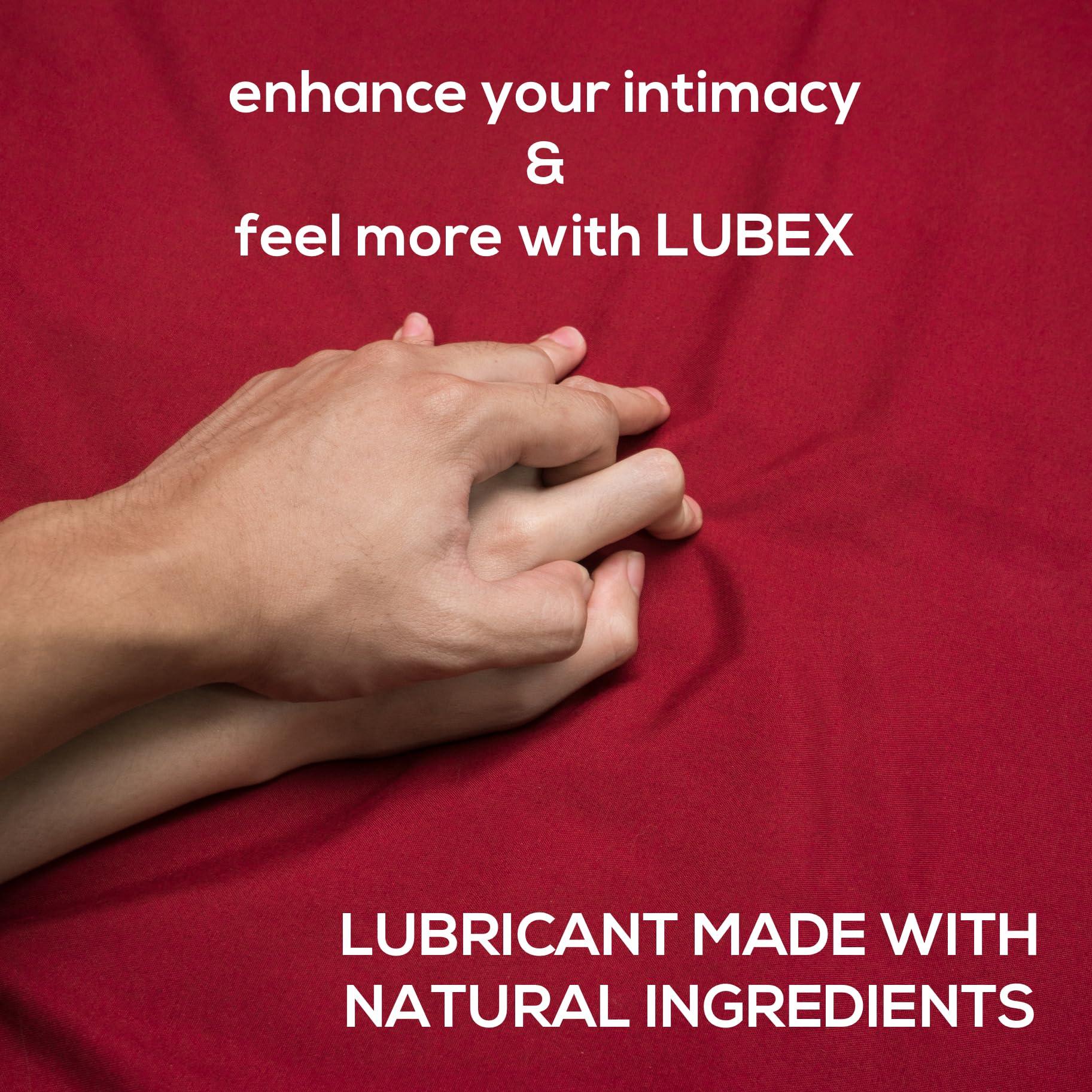 LUBex Lubex Lubricant Gel (Water-Based) Natural Lube with Aloe Vera for Her, Him & Couples - (Pack of 2) Vanilla Flavour - 50gm