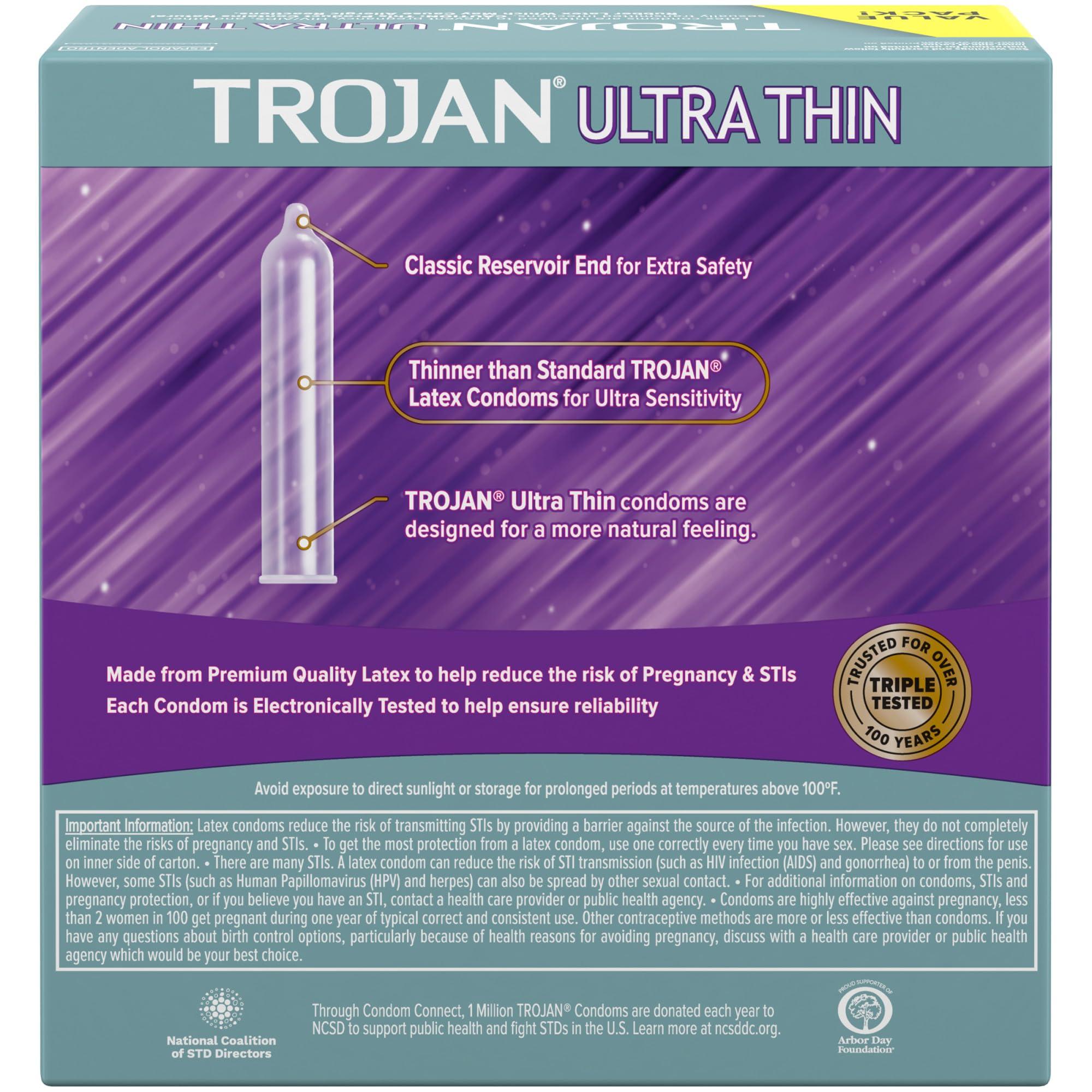 Trojan Trojan Ultra Thin Latex Condoms, 36 count