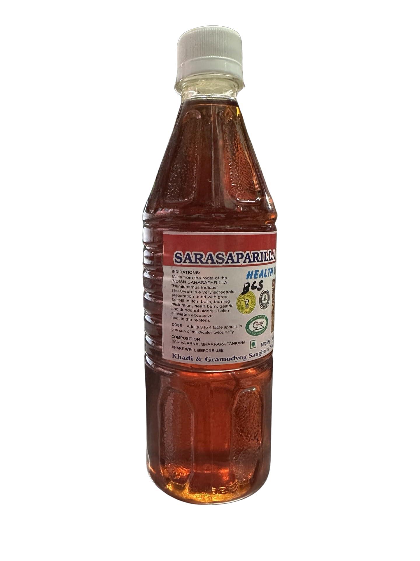 eVasavamba Nanjangud Suruchi\'s Sarasaparilla Syrup | Nannari | Sarsaparilla Syrup | Sogadeberu | Improves Digestion, Acidity, Body Coolant & Purifies Blood, 500ml