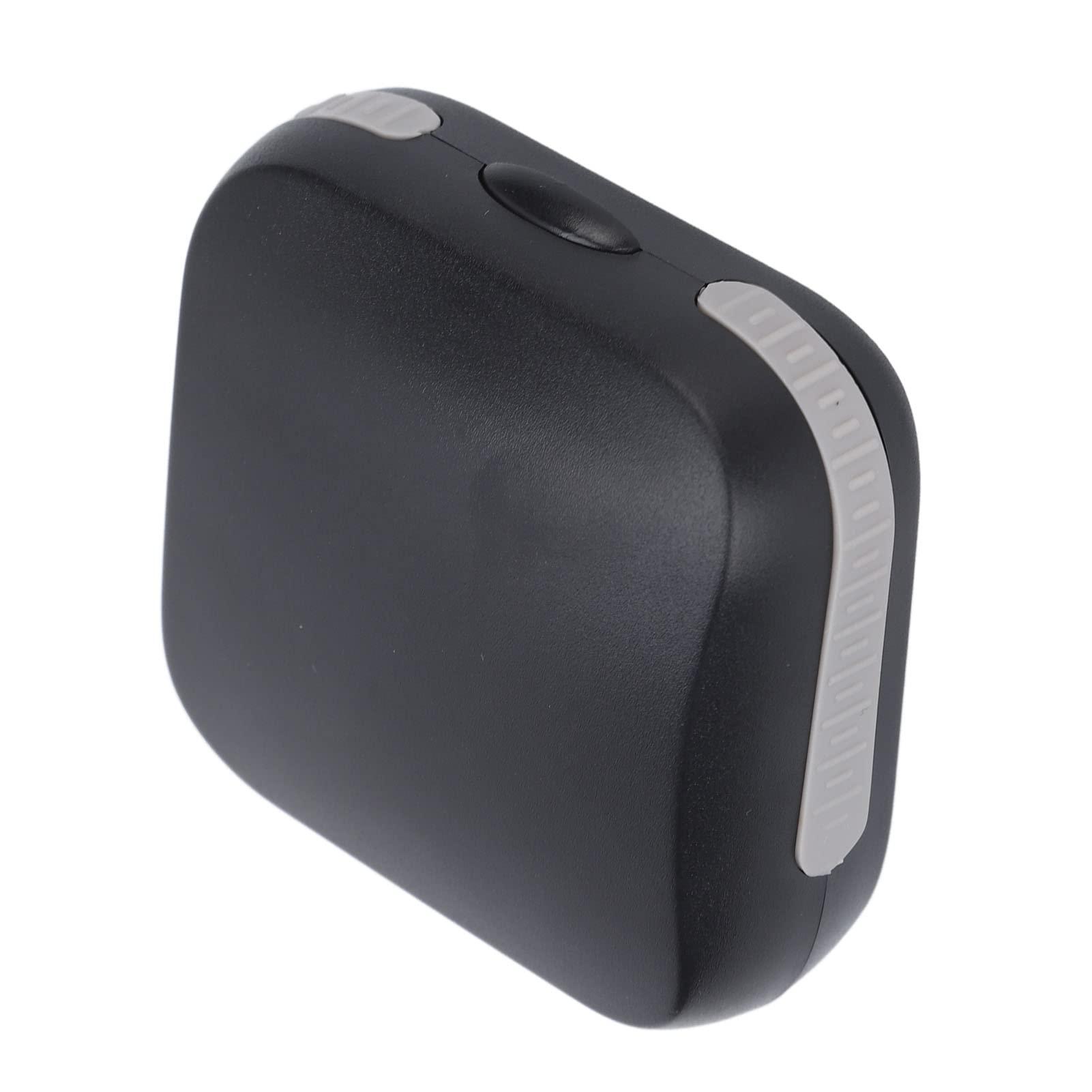 Jimdary CIC Hearing Aid Storage Box, Hearing Aid Case Waterproof Protection Black Impact Resistant for Travel