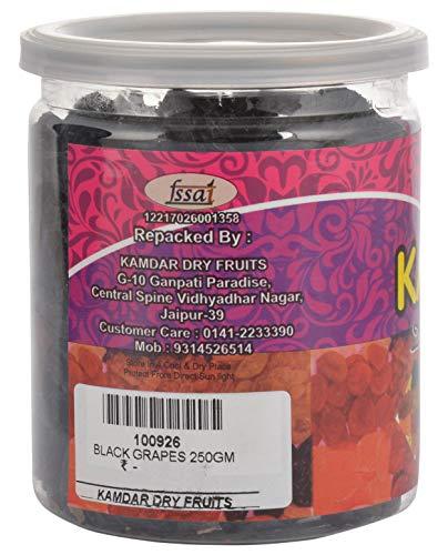 KAMDAR DRY FRUITS KAMDAR DRY FRUITS Black Grapes (Kala Angoor) Weight 250 Grams