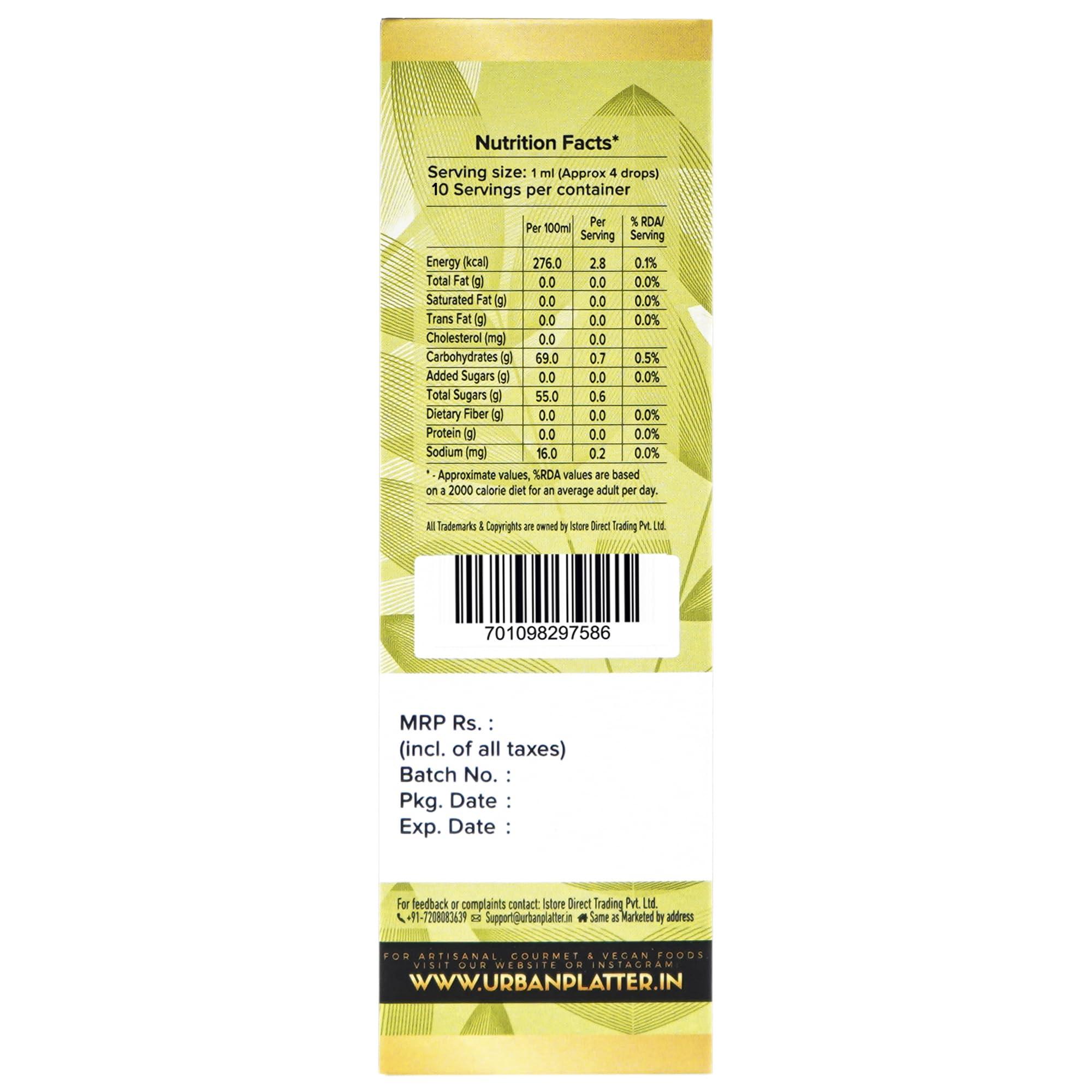 urban platter Urban Platter Monk Fruit Juice Concentrate, 10ml (100% Pure | Non-GMO | Natural Sweetener | Low GI | Smoothies, shakes, tea, breakfast cereals)