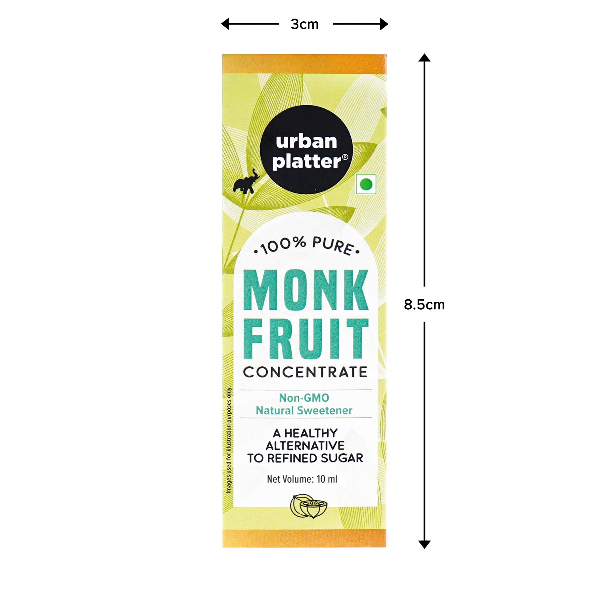 urban platter Urban Platter Monk Fruit Juice Concentrate, 10ml (100% Pure | Non-GMO | Natural Sweetener | Low GI | Smoothies, shakes, tea, breakfast cereals)