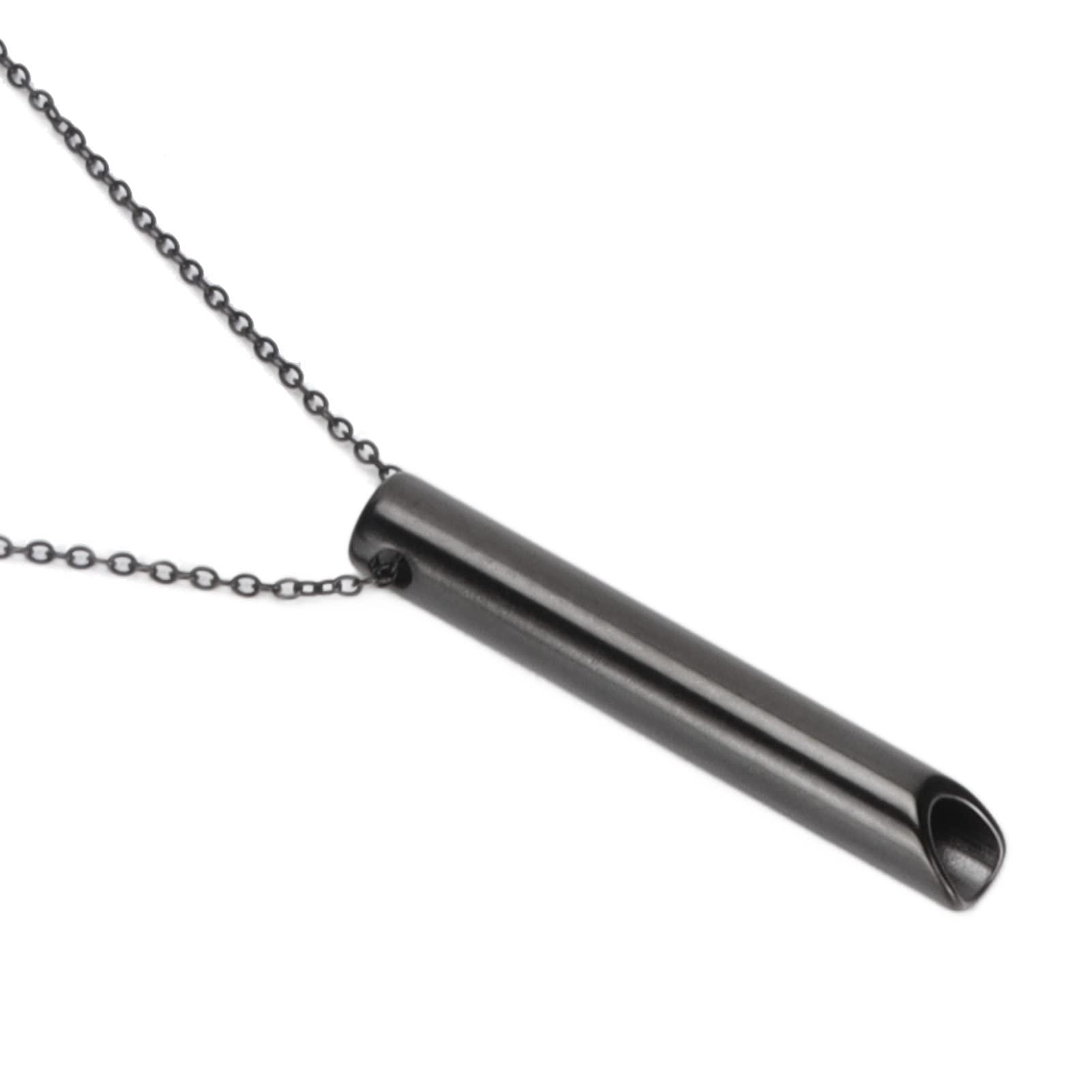 Folanda Anxiety Whistle Necklace, Stress Relief Mindful Breathing Necklace, Deep Breathing Tool for Anxiety Relief, Breathing Exercises, Meditation, Relaxation Calming Down, Slowing The Breath(1#)