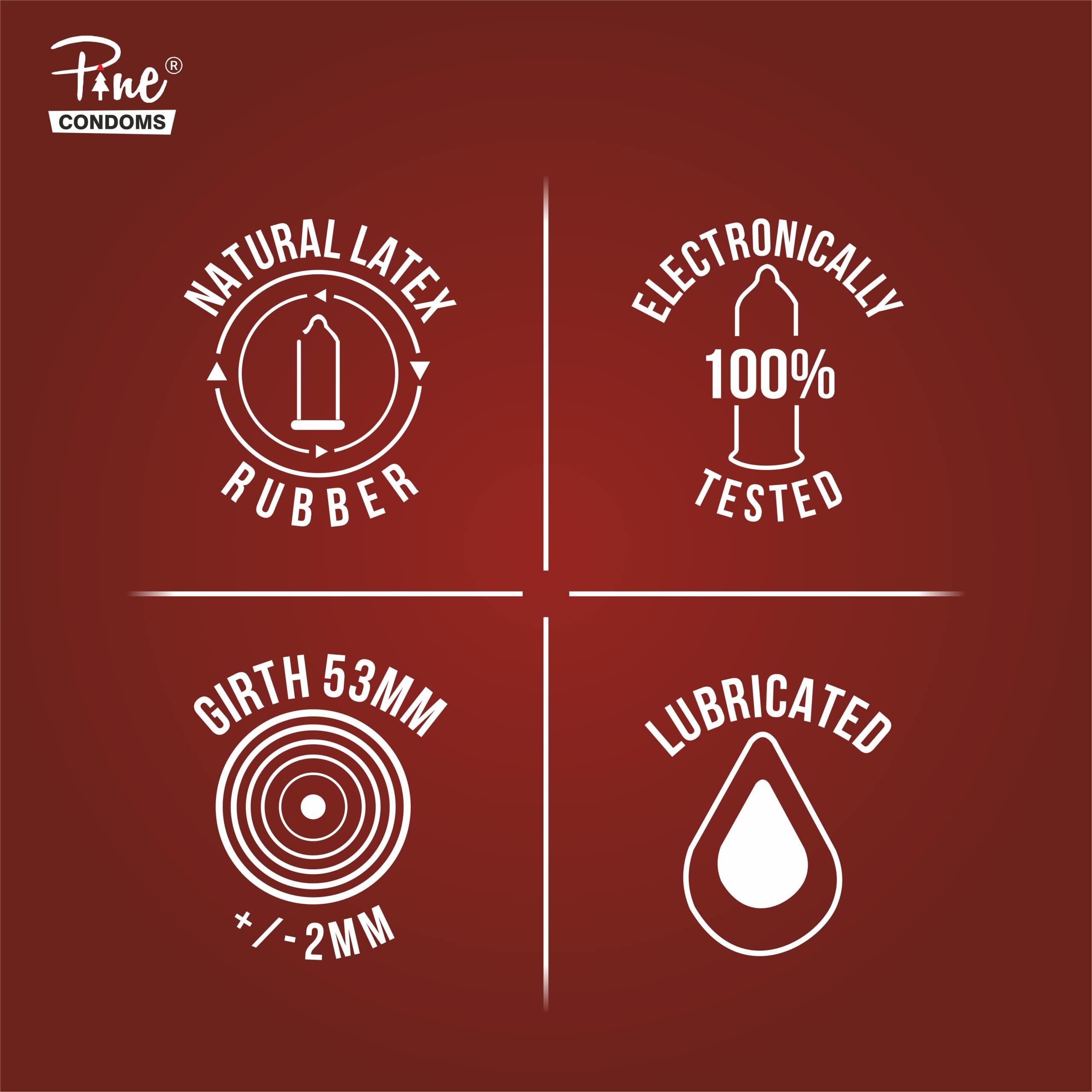 Pine Pine Extra Dotted Chocolate Flavoured Condoms - Pack of 10 (3 each)