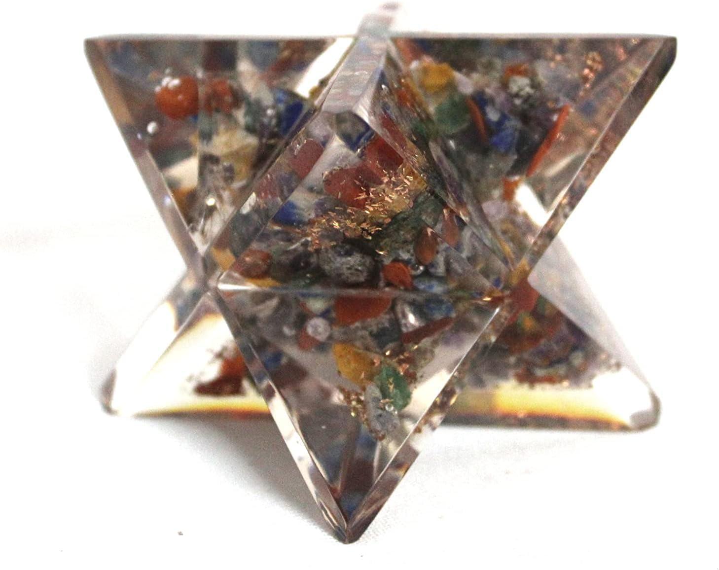 Jet International Crystal Big Genuine Mix Chakra Orgone Merkaba Crystal Therapy 4 Inch Huge Large Crystal Gemstones Copper Metal Mix Rare Healing Positive Energy